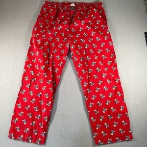 Polo Ralph Lauren Pajama Pants Mens Large Red Polo Bear Cotton Sleepwear Lounge